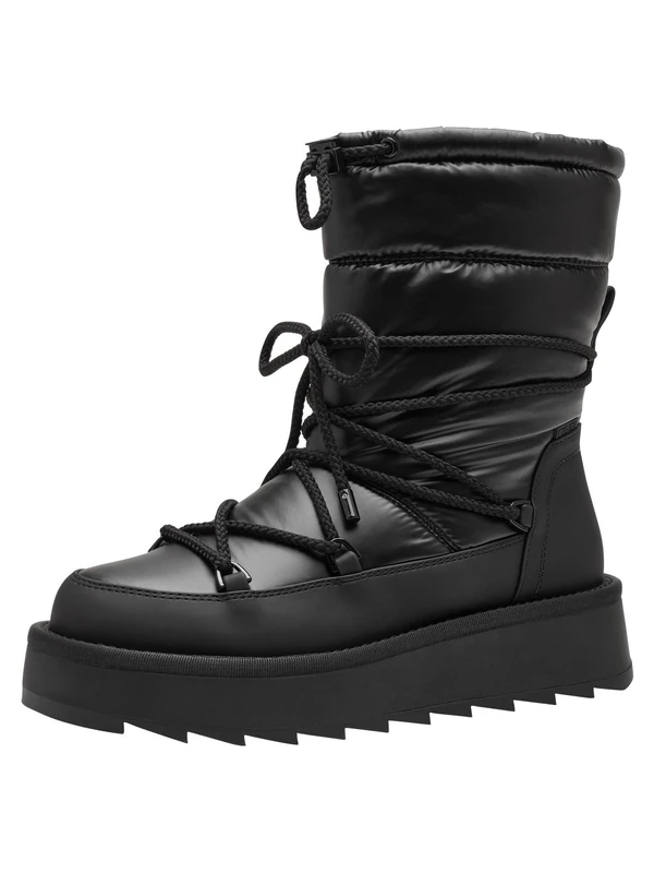 Tamaris Women's Moonboot Flat, Plain black, 3.5 UK