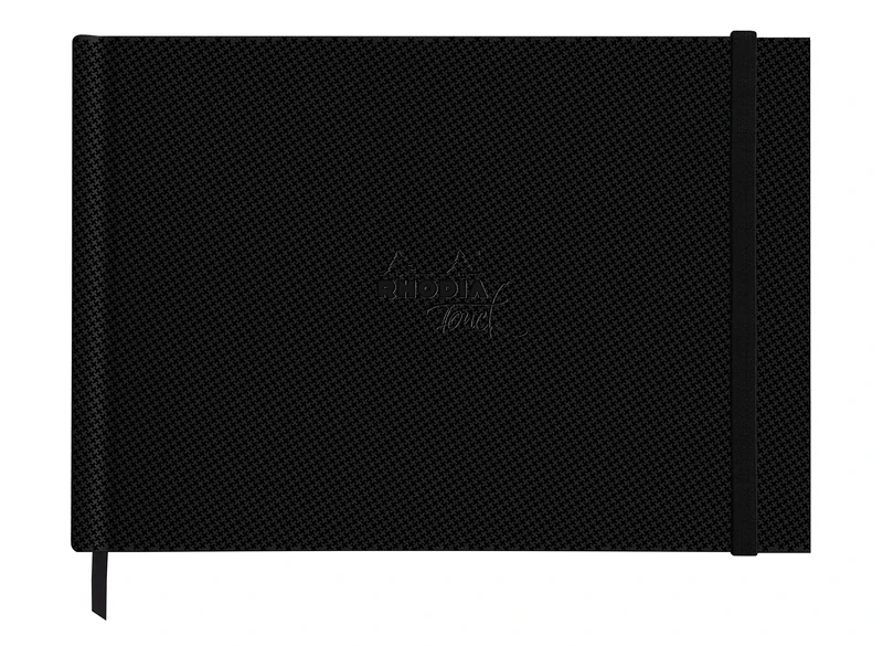 RHODIA TOUCH 116156C - Watercolour notebook 100% cotton - satin finish - 300 gsm - A4 landscape - 40 non-microperforated pages - Watercolour Book hardcover