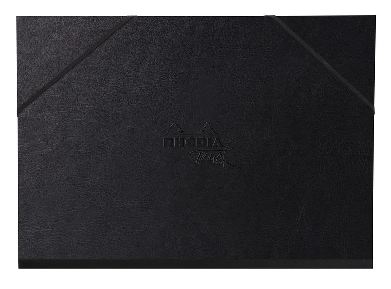 RHODIA TOUCH 116194C - Art Folder - Dimensions: 52 x 72 cm - 3 flaps - elastic closure - Italian imitation leather, embossed with Rhodia Logo - Drawing pad