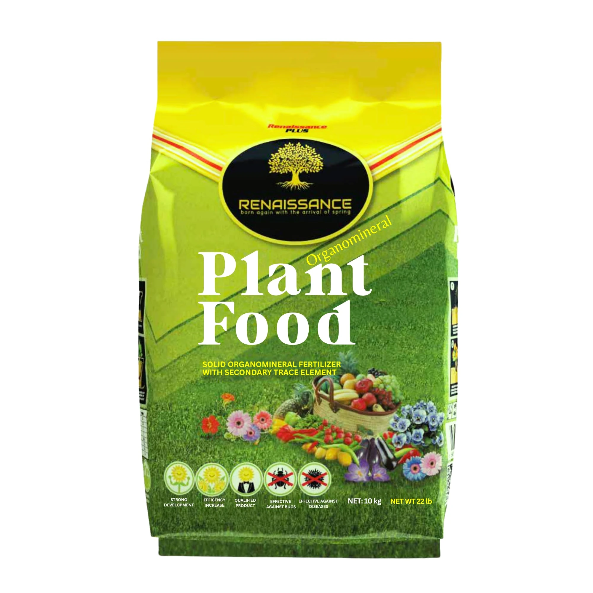 Renaissance Organic Plant Food – 10 kg Bag – All Purpose Fertilizer for Outdoor & Indoor Gardens – Slow Release Natural Soil Fertiliser for House Plants, Vegetables, Fruit Trees, Roses & Grass
