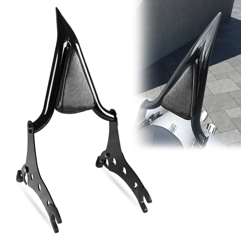 Sresk Quick Release Sissy Bar w/Pad Fit for Indian Challenger Roadmaster Chieftain Springfield Dark Horse 2014 2015 2016 2017 2018 2019 2020 2022 2023 Detachable Passenger Backrest (Black)