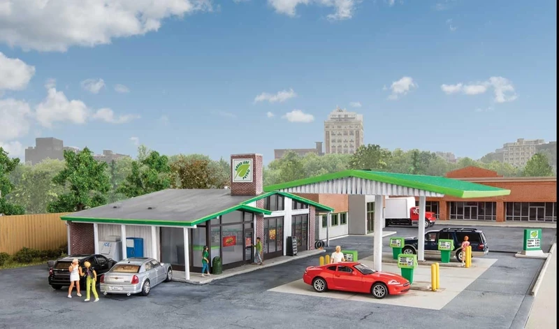 Cornerstone Walthers 933-3542 Modern Gas Station Model Kit, Multi-Colour, Small