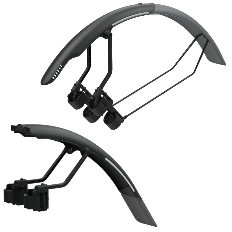 Topeak Tetrafender R1 & R2 Road Bike Mudguard Front and Rear Set, 700c