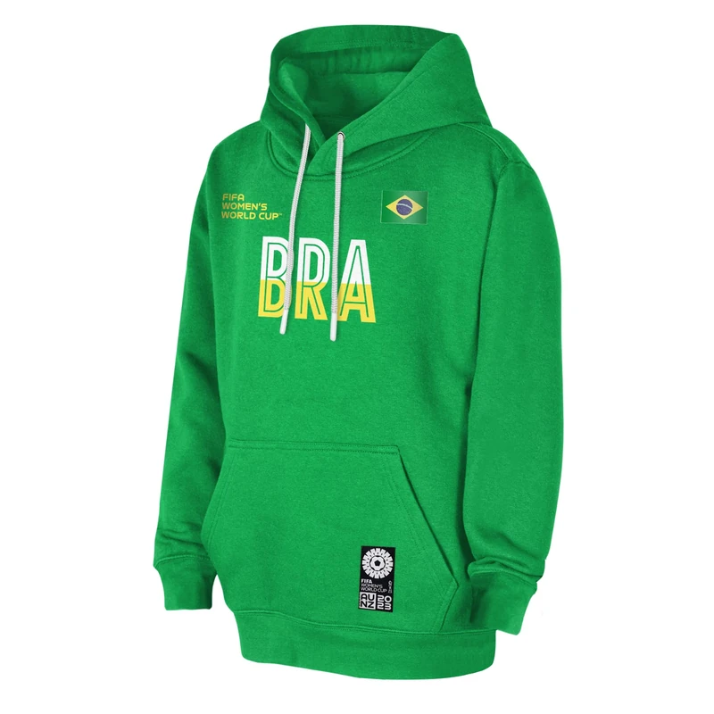 FIFA Official 2023 Women's Football World Cup Adult Team Hoodie, Brazil, Green, Medium