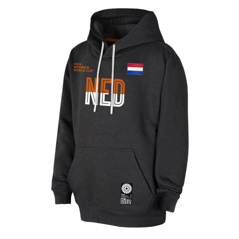 FIFA Official 2023 Women's Football World Cup Adult Team Hoodie, Netherlands, Black, X-Large