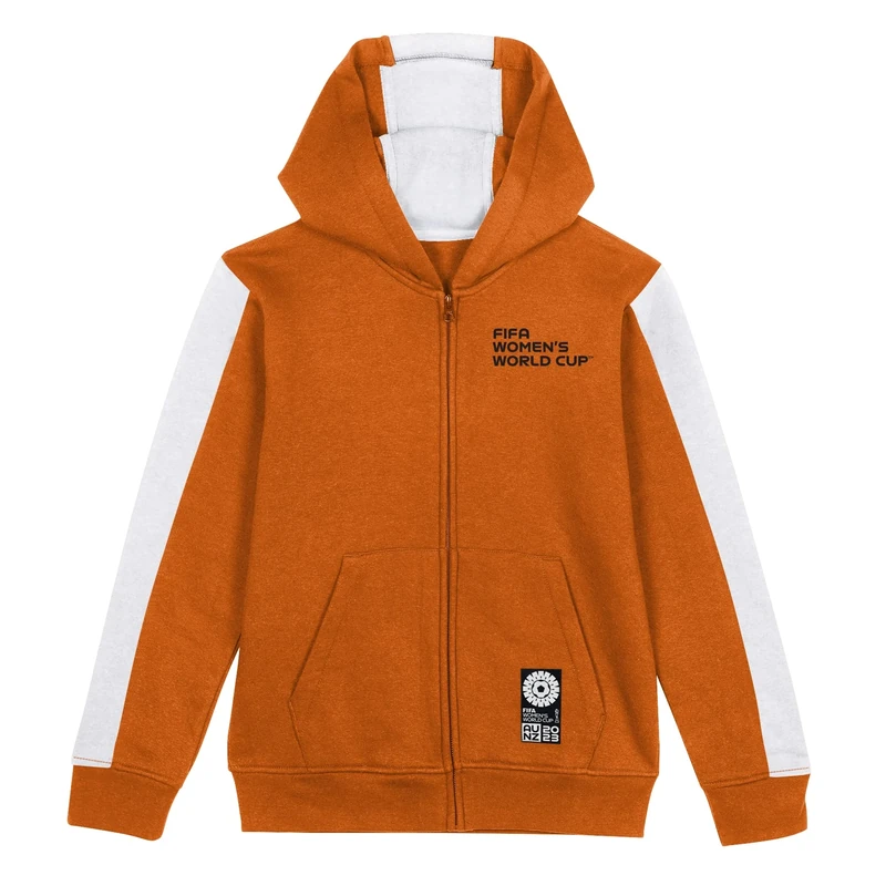 FIFA Official 2023 Women's Football World Cup Youth Team Zipped Hoodie, Netherlands, Orange, 8-10 years