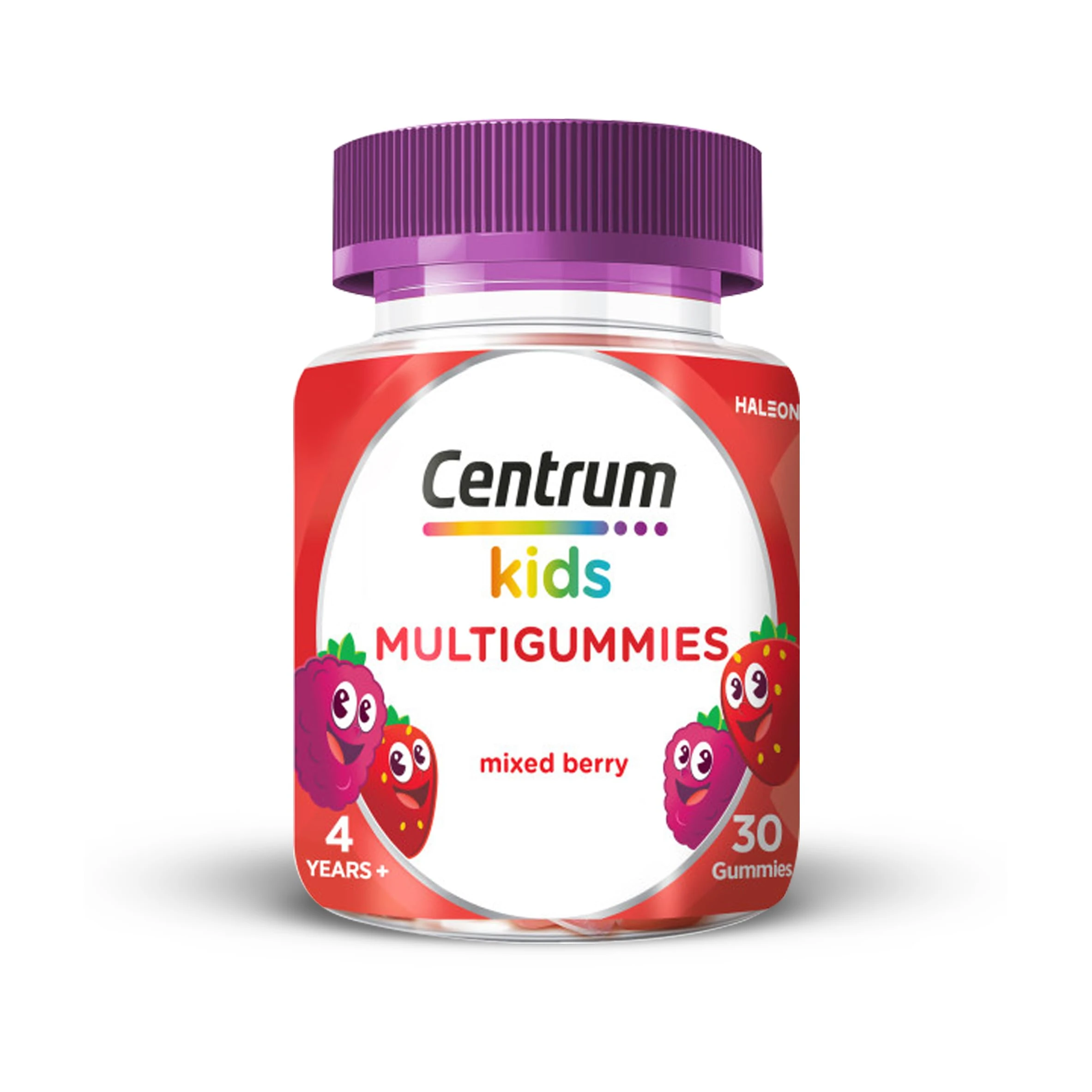 Centrum MultiGummies, Immunity Support, gummy multivitamins for kids with Mixed Berry, Natural Fruit Flavour, Includes key vitamins C and D, 30 Chewable Gummies