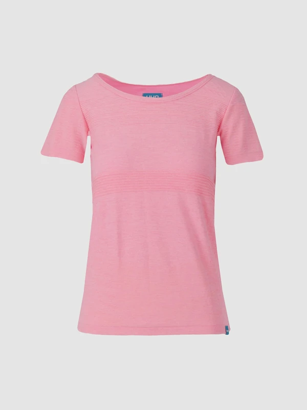 UYN O101987 Natural Training OW Short SL_ T-Shirt Women's Neon Pink Melange XL