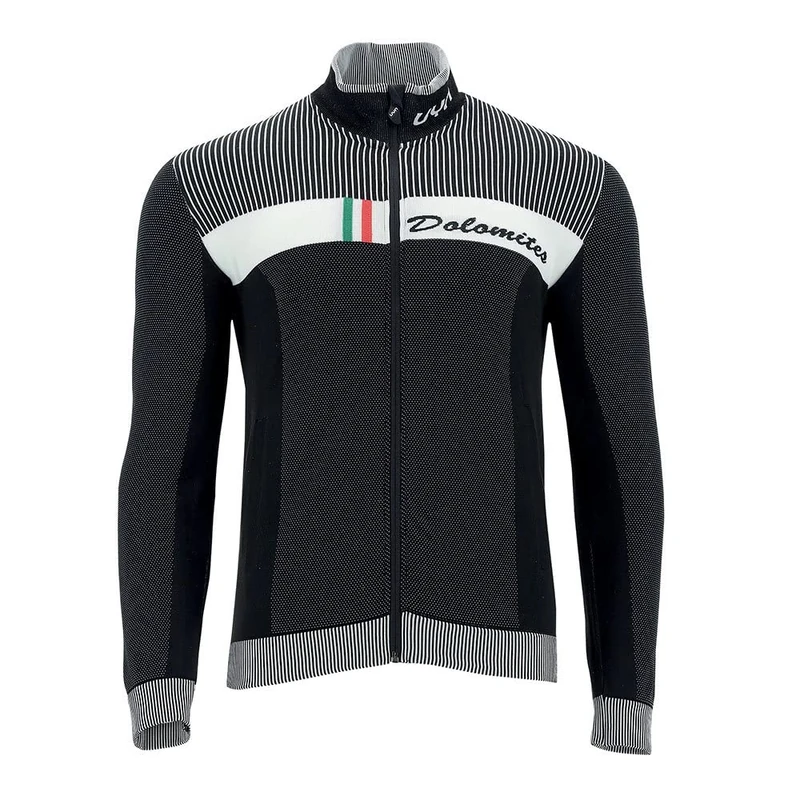 UYN O101940 ATHLESYON DOLOMITES KNITTED 2ND LAYER FULL ZIP Jacket Unisex Brilliant Black/White XS