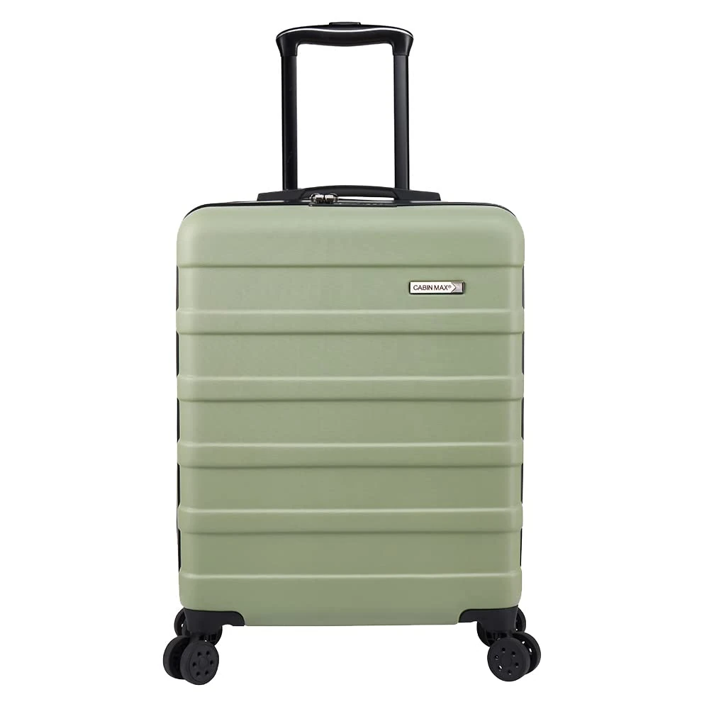 Cabin Max Anode 55x40x20 Cabin Suitcase, Built in Lock, Lightweight Carry On, 8 Wheels, Wet Pocket, Suitable for Ryanair, Easyjet, Paid Hand Luggage Carry-Ons (55 x 40 x 20 cm 40l)