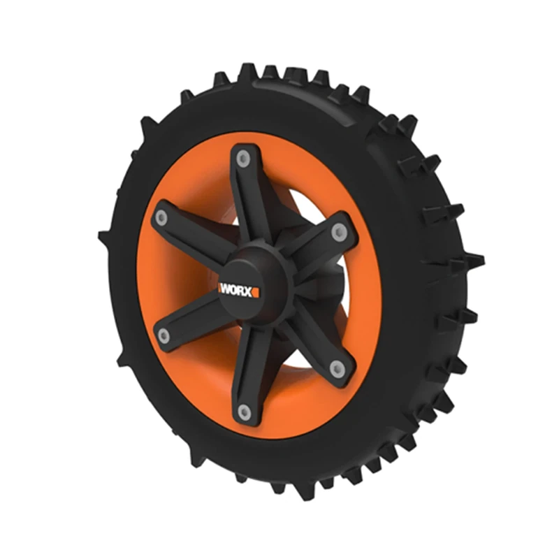 WORX Cramped weighted wheels WA0955, aerates the ground and improves the grip of your Landroid robot, accessory for Landroid Plus robot lawnmower WR147E.1, 148E, 153E, 155E,