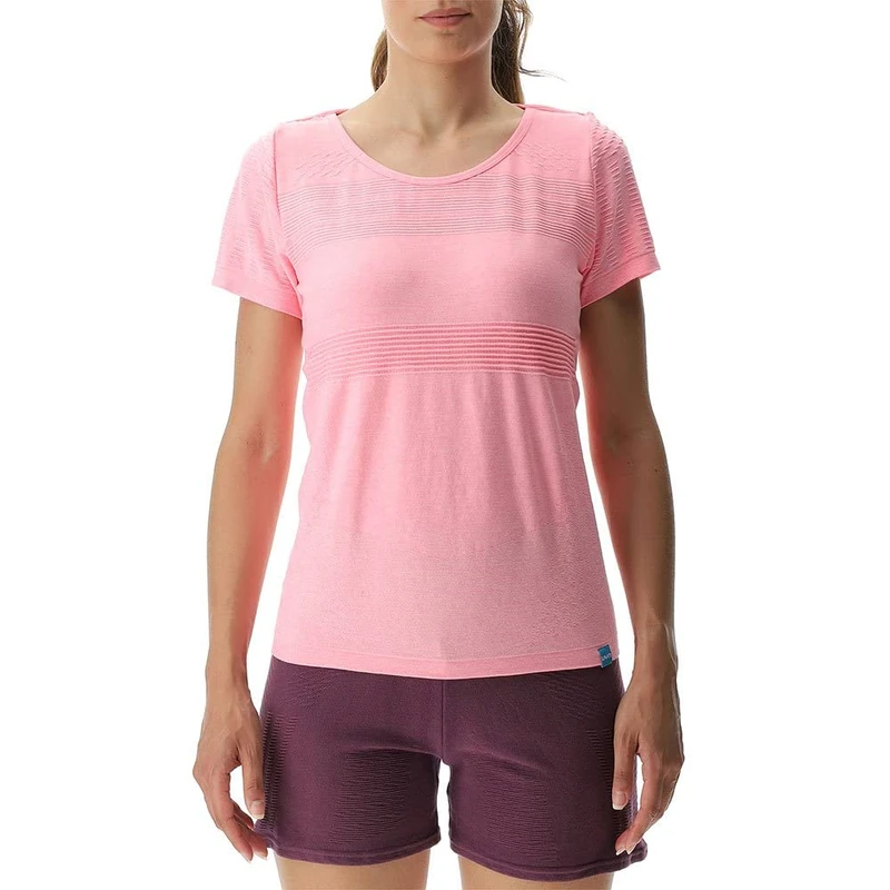 UYN O101987 Natural Training OW Short SL_ T-Shirt Women's Neon Pink Melange M