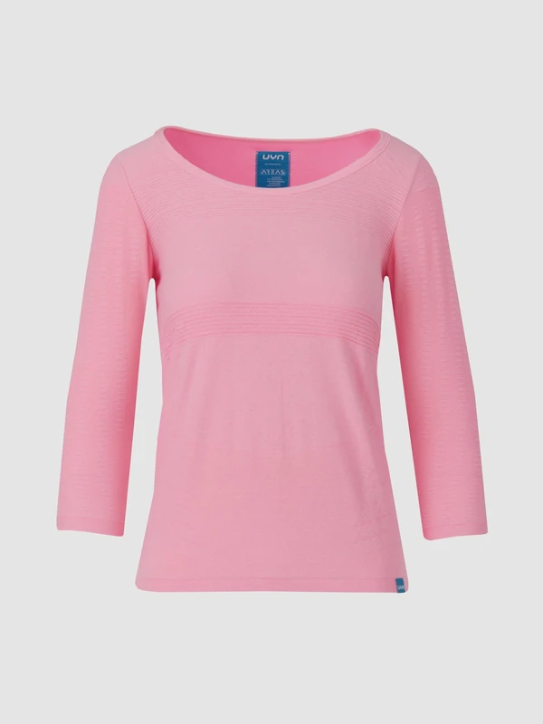 UYN O101986 Natural Training OW Three SL_ T-Shirt Women's Neon Pink Melange L