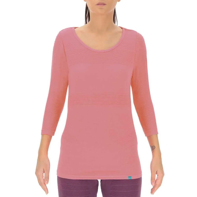 UYN O101986 Natural Training OW Three SL_ T-Shirt Women's Neon Pink Melange S
