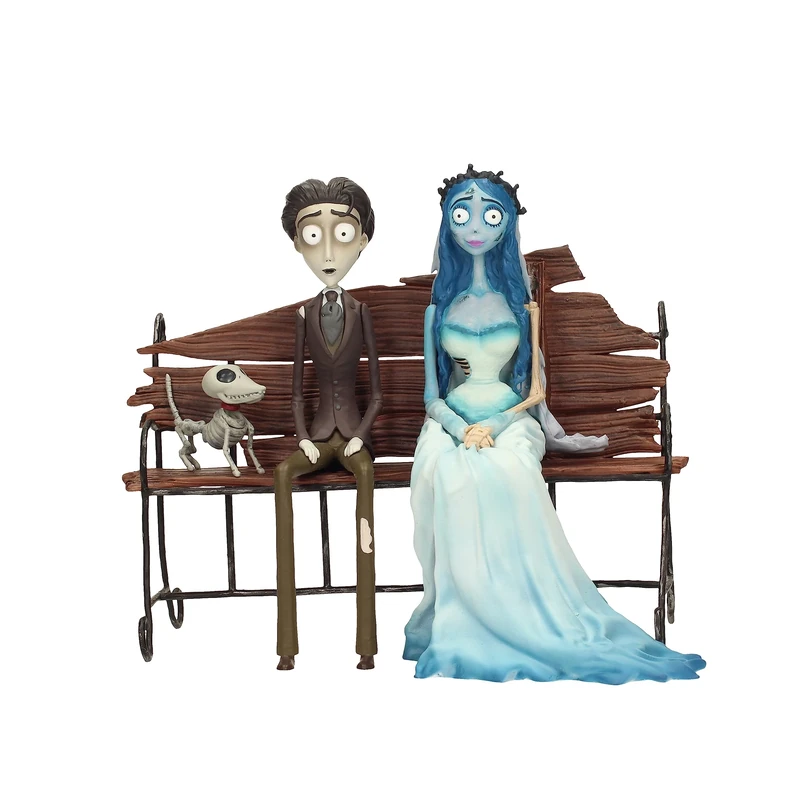 Set Figura Víctor y Emily Sentados en Banco - Image 1
