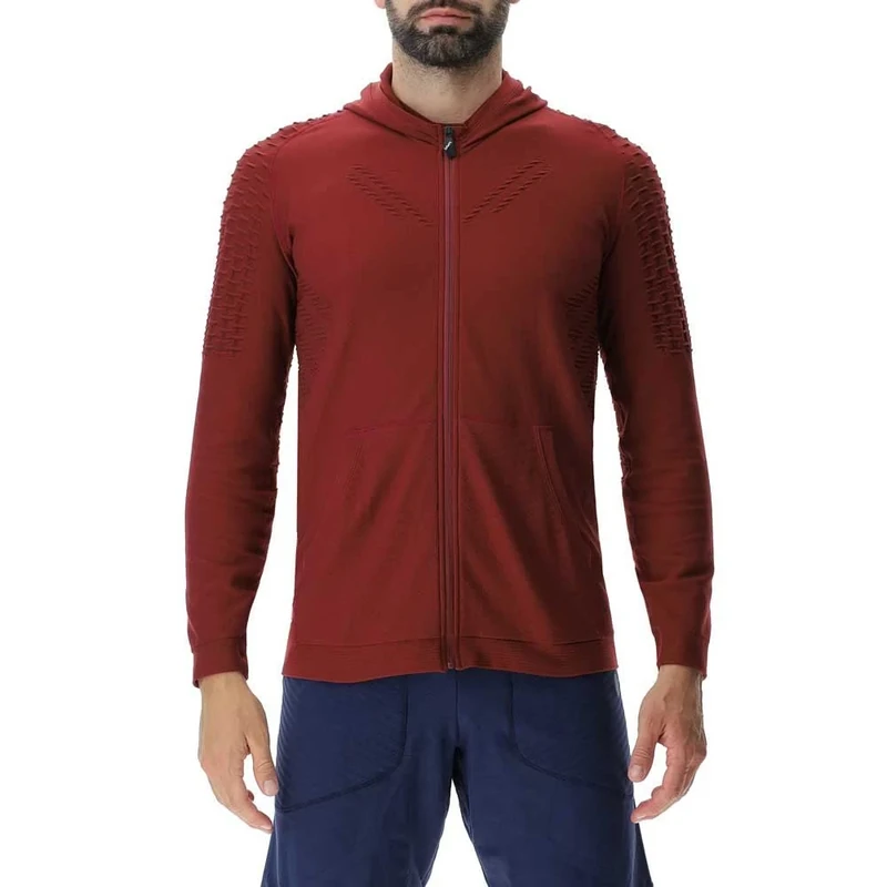 UYN O102024 RUN FIT OW HOODED FULL ZIP Jacket Men's Cabernet S