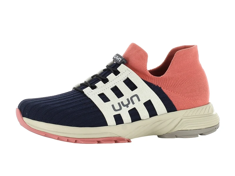 UYN Women's Washi Xc Brown Sole Sneaker, Midnight Blue/Coral, 4.5 UK