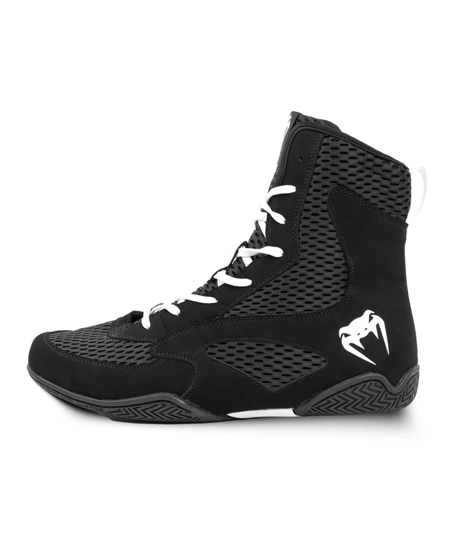 Venum Shoe's Contender Boxing Black/White, 6 Men/7.5 Women