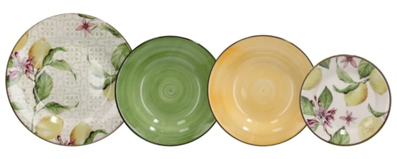 Tognana Zagara 18-Piece Dinner Set for 6 People, Stoneware Multicolour