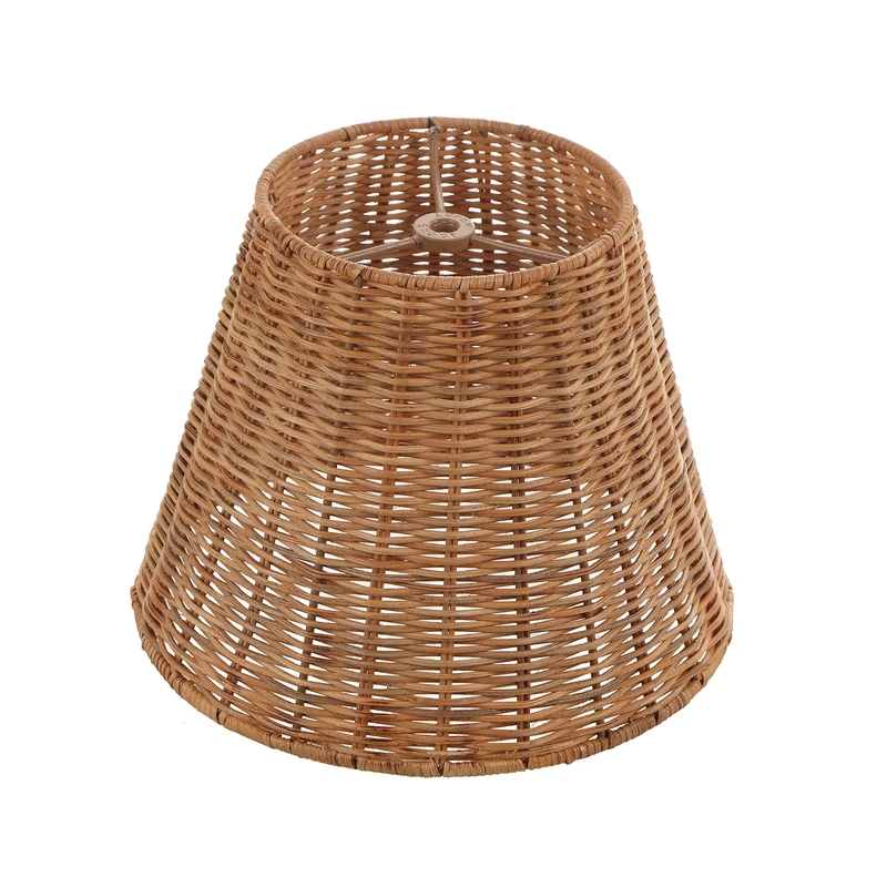 32985, Empire Natural Rattan Spider Shade, 6" Top x 10" Bottom x 8" Slant