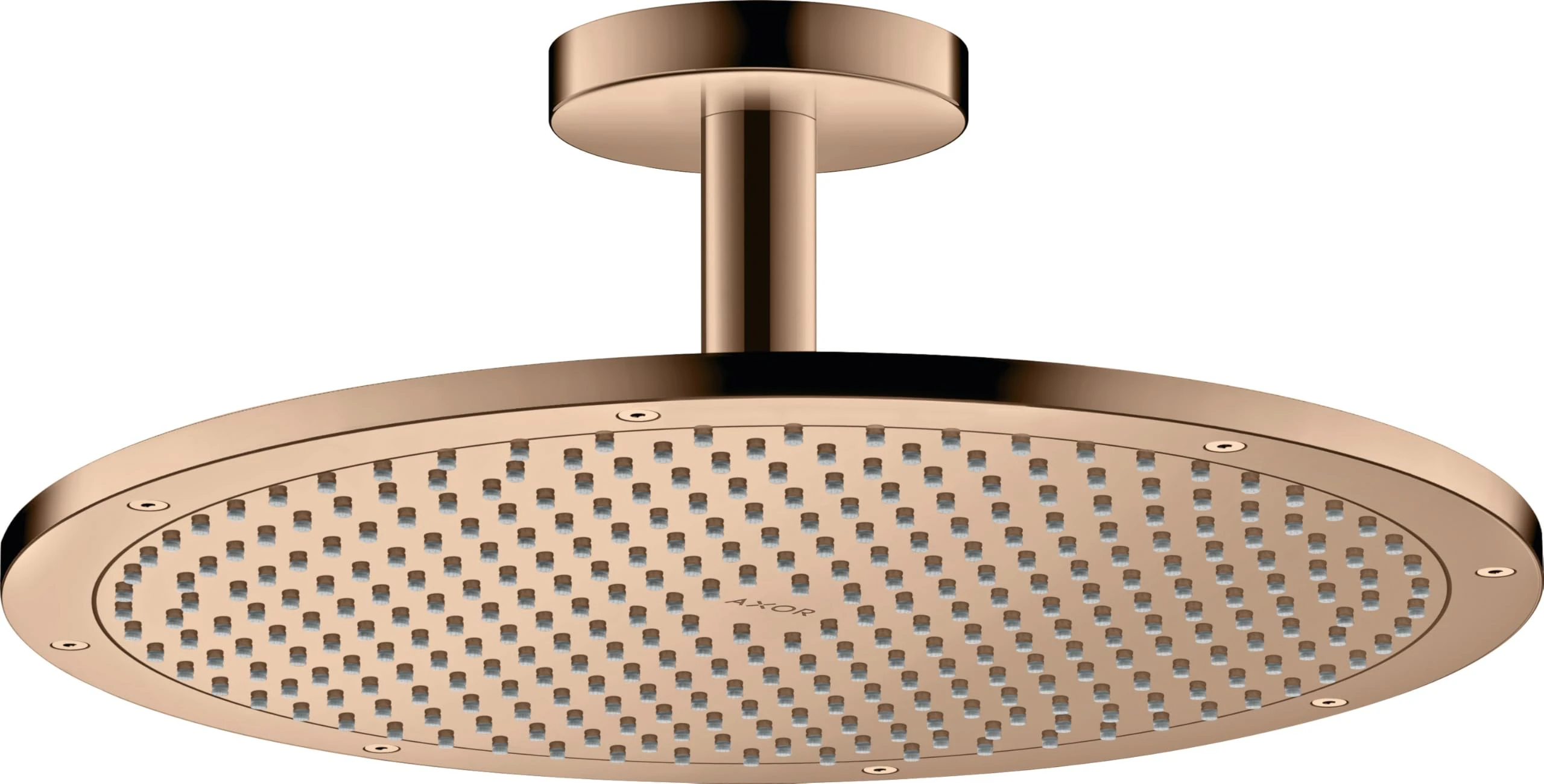 Hansgrohe AXOR ShowerSolutions shower head 350 1jet, ceiling connection; color: Polished Red Gold
