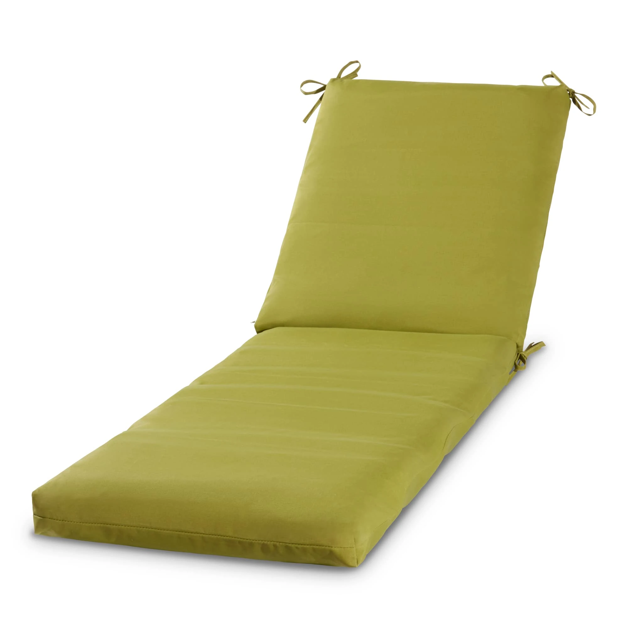 Greendale Home Fashions Outdoor Reversible Chaise Lounge Chair Cushion, Lime