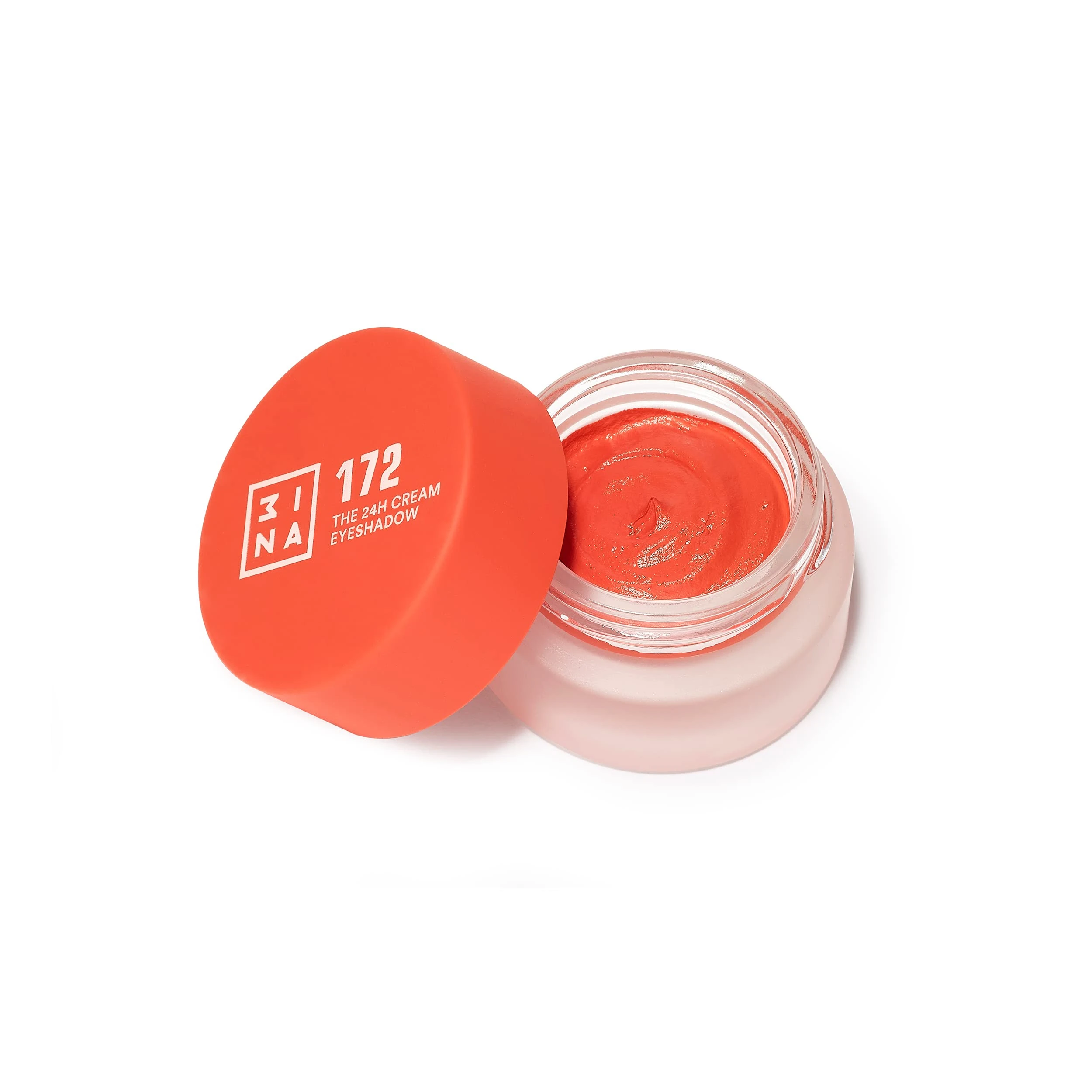 3INA MAKEUP - The 24h Cream Eyeshadow 172 - Orange - 24H Waterproof Fast Drying - Matte Shimmer Glitter Eyeshadow