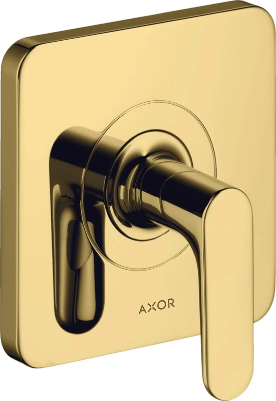 Hansgrohe Axor Citterio M Flush-Mounted Shut-Off Valve DN15 / DN20, Colour: Polished Gold Optic