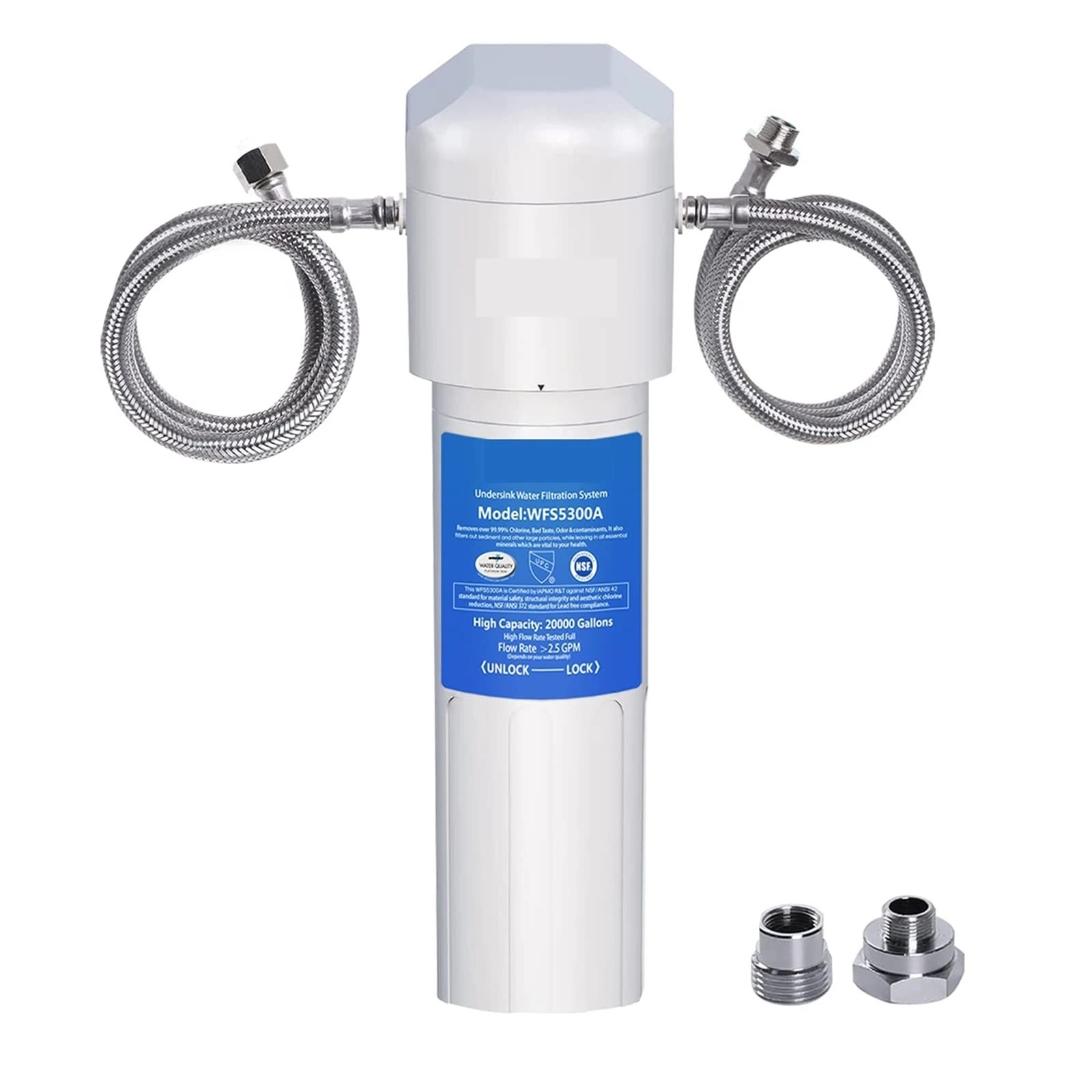JVDDI Water Filter System, Under Sink Drinking Water Filter Purifier Direct Connect Under Counter Drink Water Filtration System(Host and Filter)