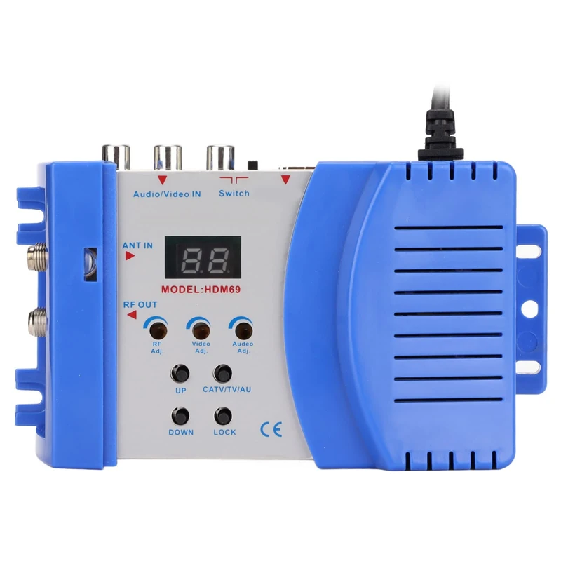 HDM69L HDMI Modulator, HDMI AV to RF HD Modulator Converter, RF HDMI Demodulator Adapter with HDMI CVBS RCAm Input Port, Drive Free