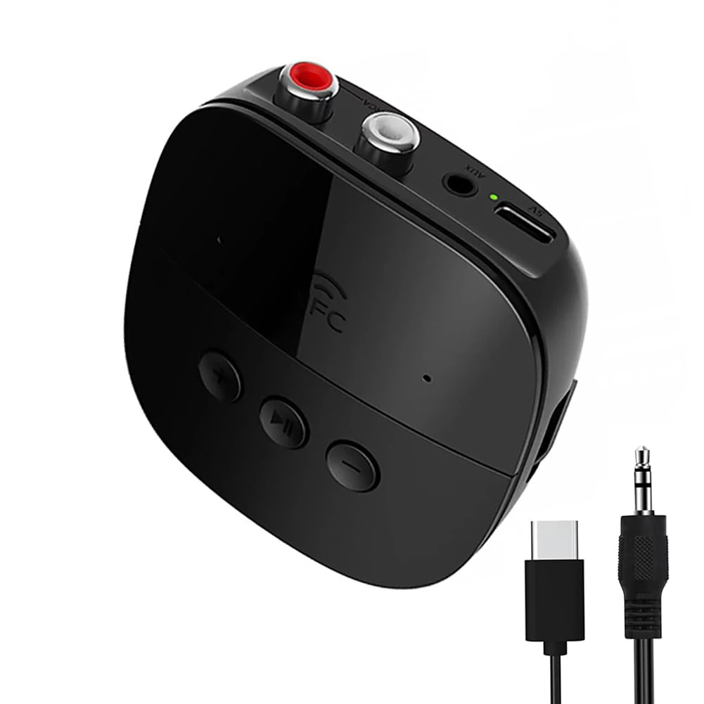 eppfun Bluetooth 5.2 Receiver, Bluetooth Receiver for HiFi, Bluetooth Audio Adapter with Aux 3.5mm jack & RCA for Amplifier/Home Stereo Speaker