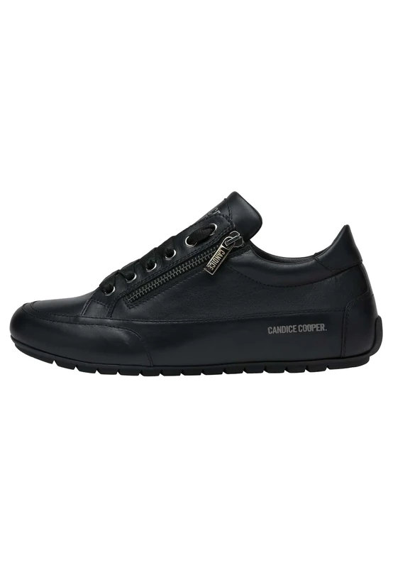 Candice Cooper Women's Rock Zip Chic Oxford Flat, Black, 8.5 UK
