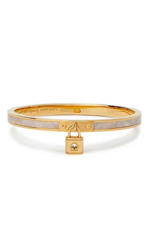 Kate Spade New York charm bangle, White Gold