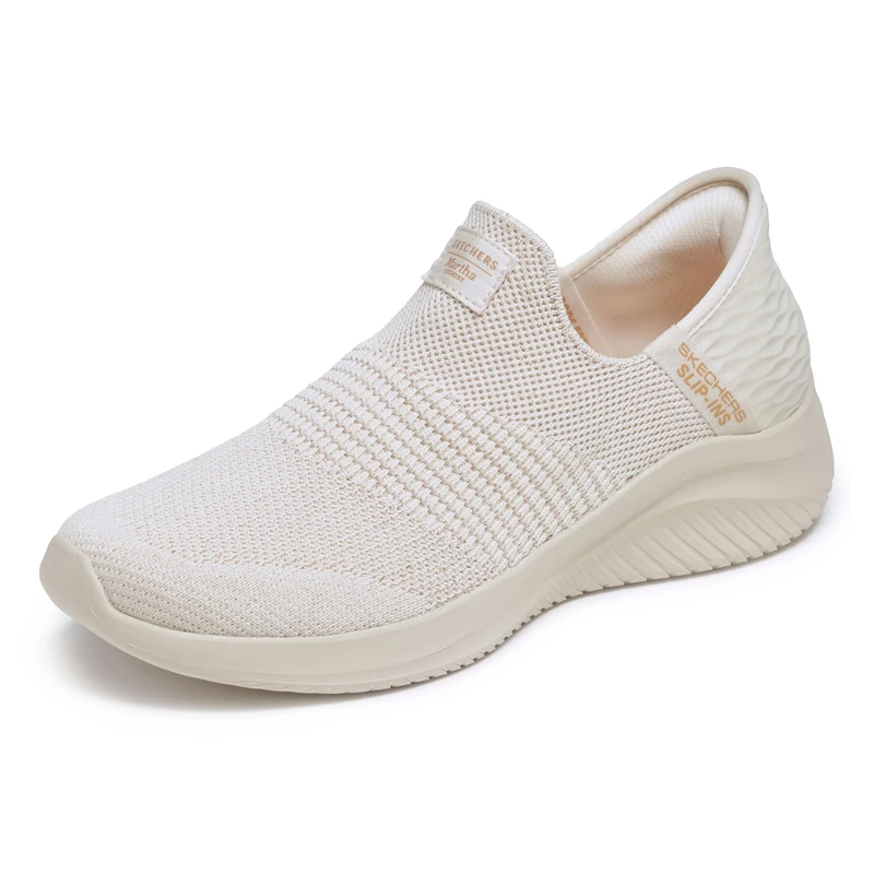 Skechers Women's Martha Stewart Ultra Flex 3.0-Neptune Sneaker, Natural, 2.5 UK