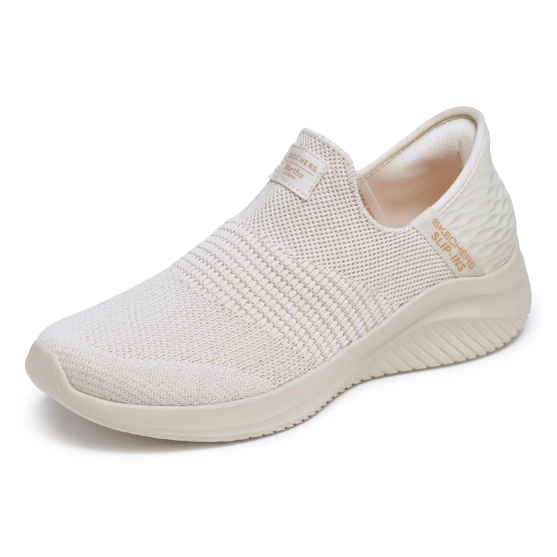 Skechers Women's x Martha Stewart Ultra Flex 3 Slip-ins Natural Low Top Sneaker Shoes 11