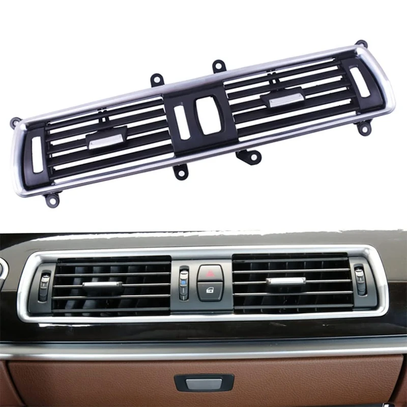Goodithy Dashboard Middle AC Vent Grille Outlet Cover Front Center Air Conditioning Vent Grille Panel Replacement For BMW 5 Series GT F07 Models 2010 2011 2012 2013 2014 2015 2016 2017 (Middle A)