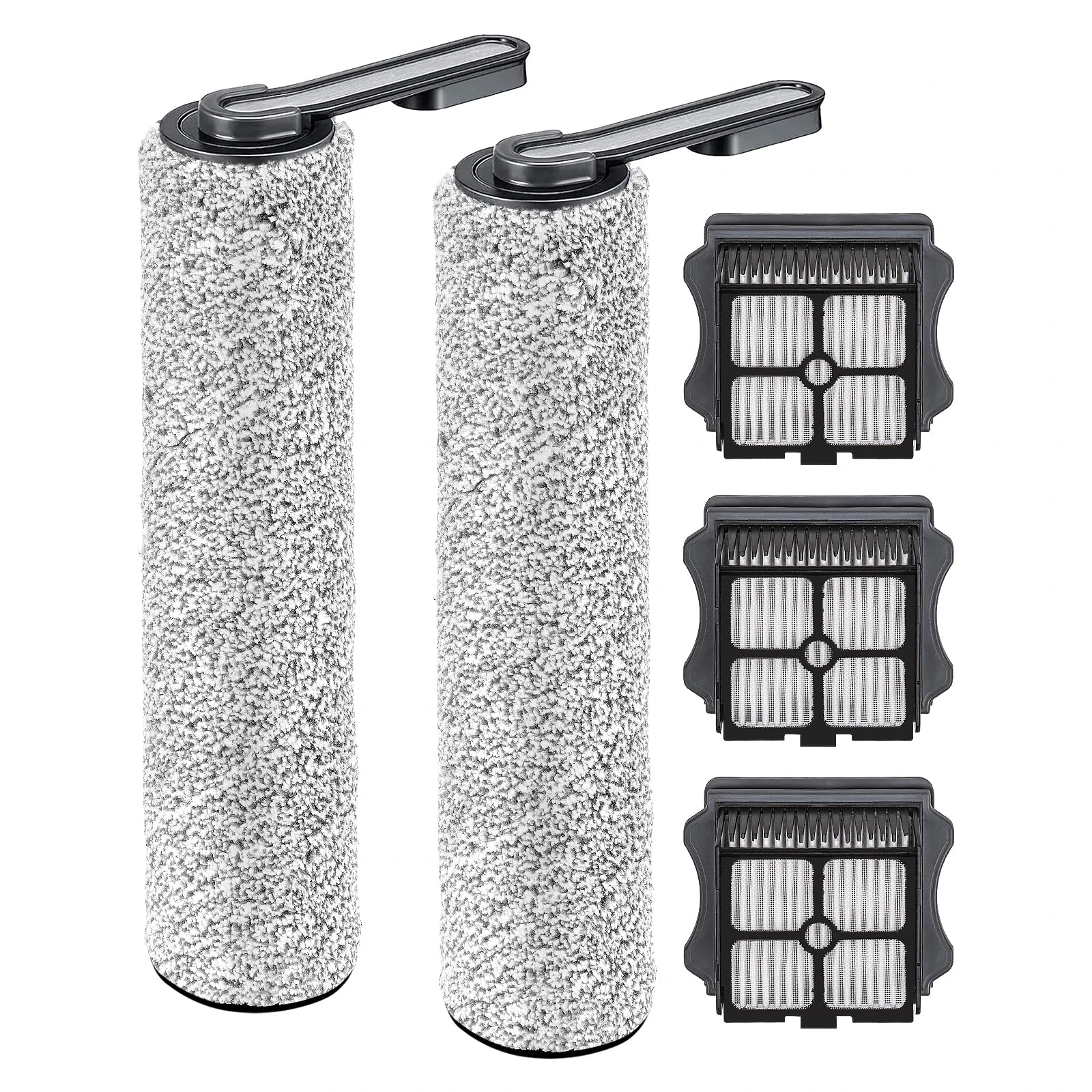 (5 Pieces) Replacement Brush Rollers and HEPA Filters Compatible with Tineco Floor ONE S5/Floor One S5 Pro 2 Smart Cordless Wet Dry Vacuum Cleaner, 2 Brush Rollers, 3 HEPA Filters