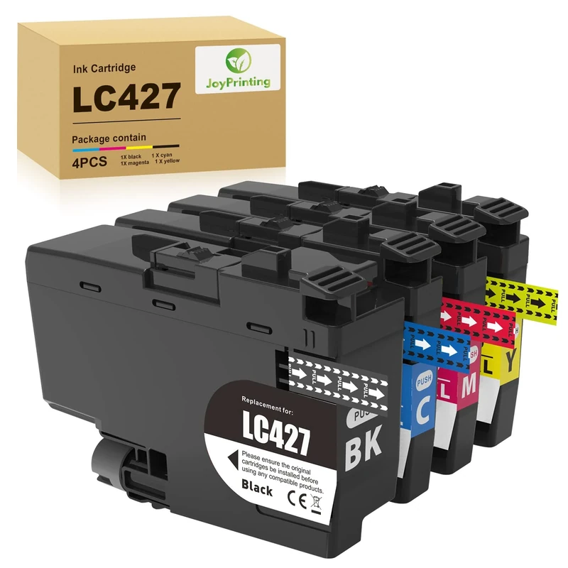JoyPrinting LC-427 Inkjet Cartridges Compatible for Brother LC-427 Ink Cartridges Compatible for Brother HL-J6010DW MFC-J5955DW MFC-J6955DW MFC-J6957DW MFC-J6959DW (4-Pack)