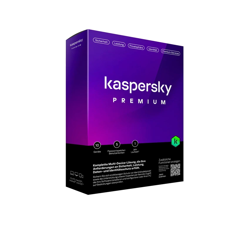 Kaspersky Premium 2023 - 10 Devices - 1 Year Security Plan