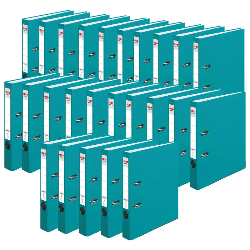 Herlitz maX.File Protect 50015955 Folder A4 5 cm with Insert Spine Label Caribbean Turquoise Pack of 25