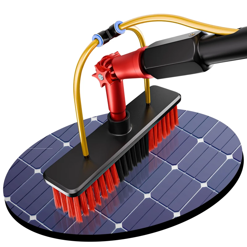 BoomDing telescopic window cleaner water fed | 15FT or 4.6 Meter extendable telescopic | water fed window cleaning pole aluminium | cleaner for solar panels | window cleaning equipment