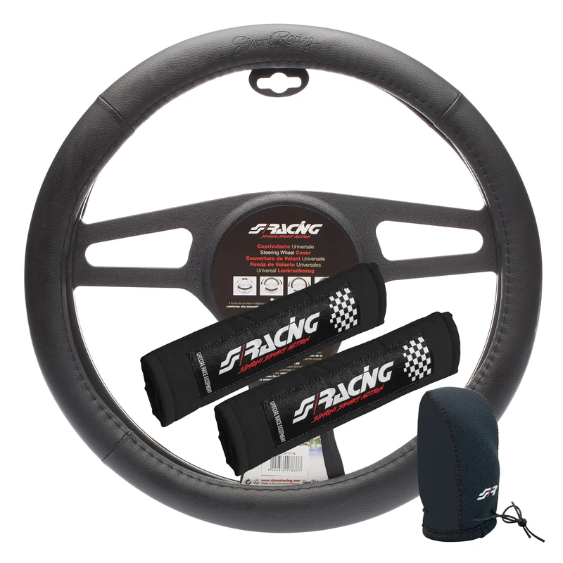 SIMONI RACING Cover Interior Set 0001 Interior Kit Composed of steering wheel cover, knob cover and belt cover