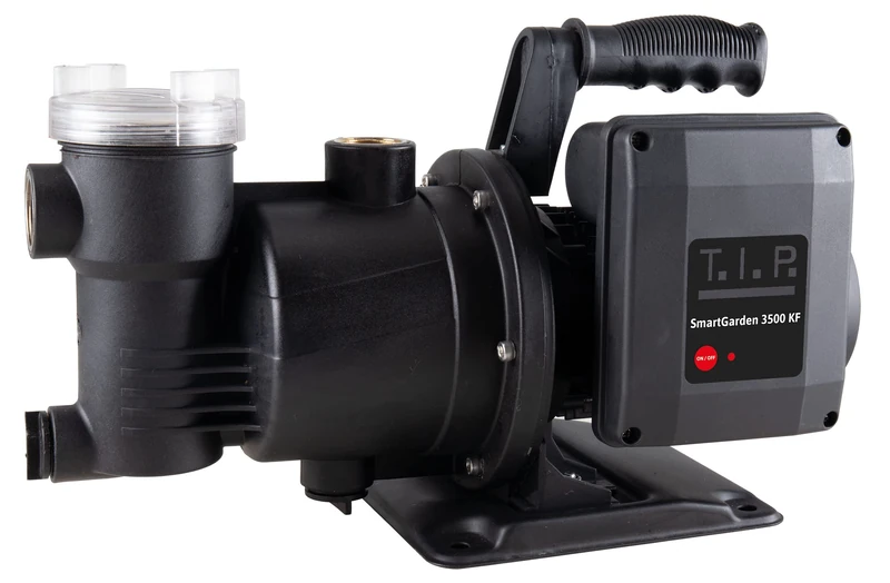 T.I.P. SmartGarden 3500 KF 30152 Smart Garden Pump, 3,300 l/h Flow Rate, 46 m Head, Jet Garden Pump, with App Control, LED Display, Timer Function, int. Pre-Filter, Self-Priming Pump