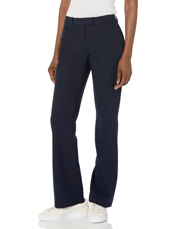Tommy Hilfiger Women's Tapered Leg Trouser Pant Suit, Midnight Multi, 8