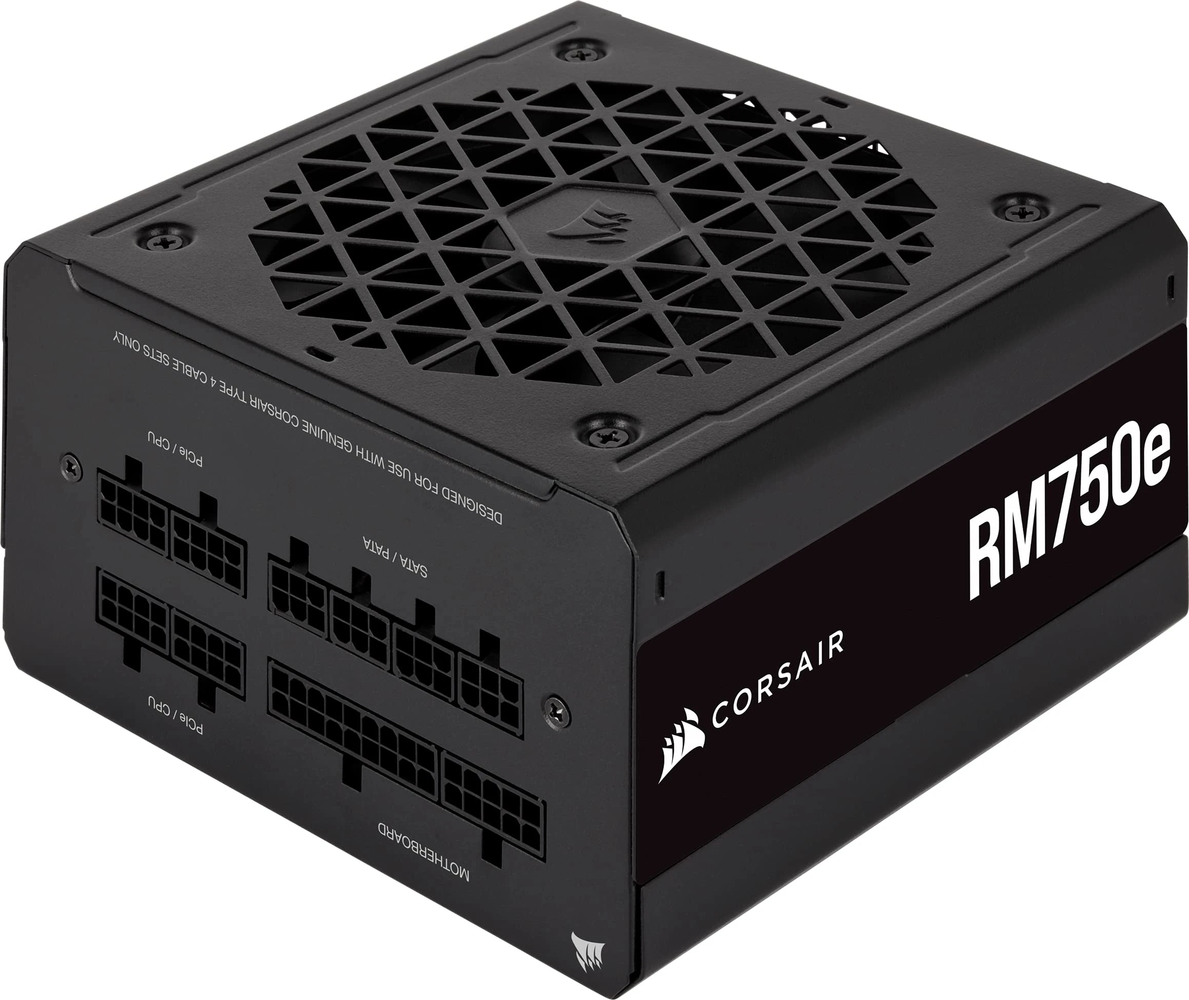 Corsair RM750e (2023) Fully Modular Low-Noise ATX Power Supply - ATX 3.1 & PCIe 5.1 Compliant - 105°C-Rated Capacitors - 80 PLUS Gold Efficiency - Modern Standby Support - Black