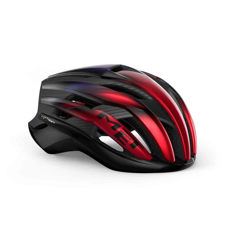 MET - Trenta 3K Carbon MIPS Road Cycling Helmet In Red Iridium Size Small (52-56 cm)