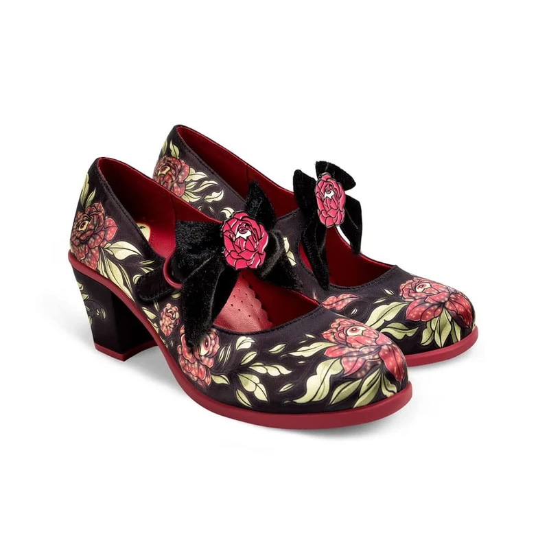 Hot Chocolate Design Chocolaticas Mid Heels Rose of Life Women's Mary Jane Pump Multicoloured HCD 38