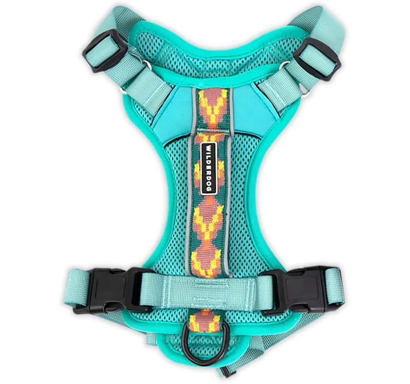 Wilderdog Lightweight Dog Harness with Reflective Straps - Large - Seafoam