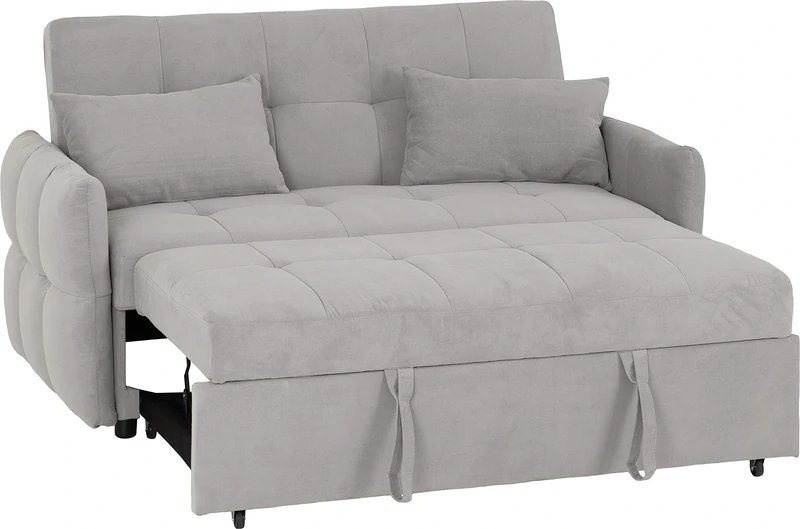 Seconique Chelsea Sofa Bed in Silver Grey Fabric