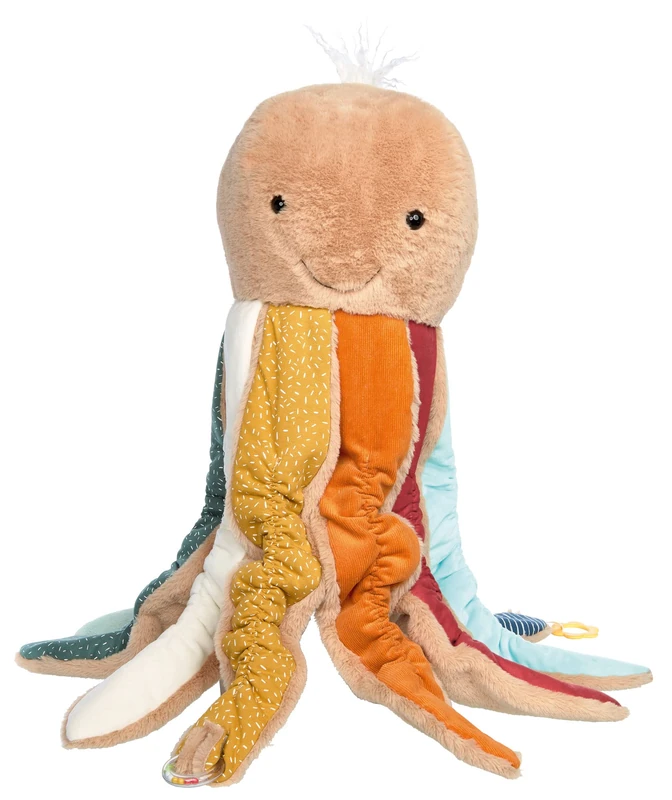 Sigikid 43218 Baby Active Toy XXL Octopus, Beige/Multi-Coloured